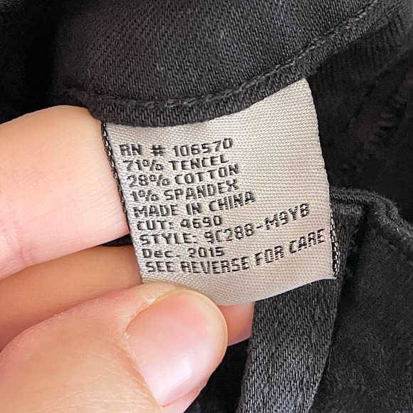 TRACTR Jeans Womens 32 Tencel Stretch Skinny 5 Pocket Denim Cotton Blend Black - Picture 8 of 9